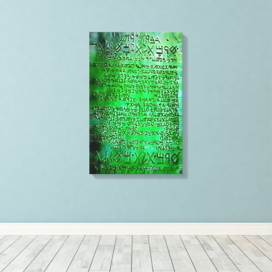 EMERALD TABLETTEN THOTH RA CANVAS EG AFDRUK (Insitu (Houten vloer))