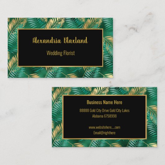 EMERALD TROPICAL PALM VISITEKAARTJE (Voorkant / Achterkant)