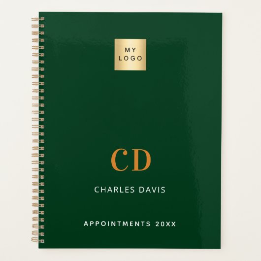 Emerald vert monogramme initiales logo commercial  (Devant)