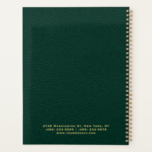 Emerald vert Rond Nom du logo Professionnel (Dos)