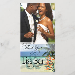 Emerald Waters Tropical Beach Dank u foto Bedankkaart