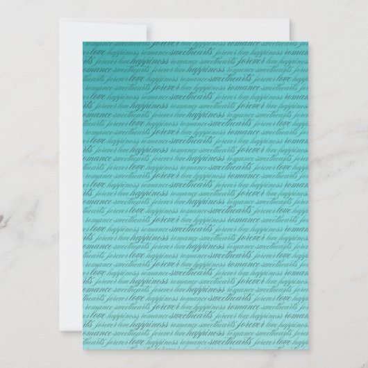 Emerald Waters tropisch strand | aqua FELT Kaart (Achterkant)