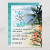 Emerald Waters tropisch strand | aqua FELT Kaart (Voorkant / Achterkant)