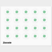 "Emerald Waterverf Abstract Snowflake" Etiketten (Vel)