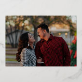 Emerald Waterverf Dramatic Save the Date Gold Folie Uitnodiging (Achterkant)