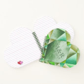 Emerald Waterverf hart 55e bruiloft Jubileum Notitieboek (Binnen)