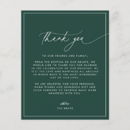 Emerald Wedding Bedankt kaart