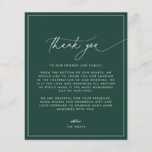 Emerald Wedding Bedankt kaart