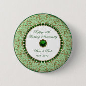 Emerald Wedding Jubileum Button (Voorkant)