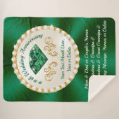 Emerald Wedding Jubileum Gifts for Parents Sherpa Deken (Voorkant (horizontaal))