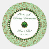 Emerald Wedding Jubileum Sticker (Voorkant)
