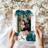 Emerald Western Wonderland Quinceanera Invitation