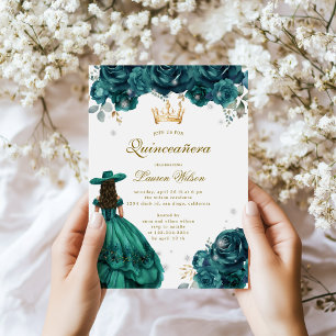 Emerald Western Wonderland Quinceanera Uitnodiging