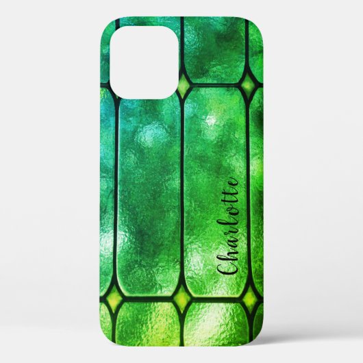 Emerald Window Personnalisé iPhone 12 Coque (Verso)