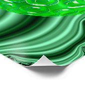 Emerald Zee Forest, Abstracte Groene Oceaan Perfect Poster (Hoek)