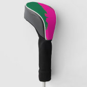 EmeraldGreen   PinkSplash Golfheadcover (Schuin)