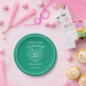 Émeraude anniversaire 35 ou 20 ans assiettes de fê (Fête)