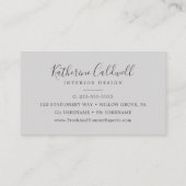 Émeraude | Carte de visite gris (Dos)