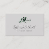 Émeraude | Carte de visite gris (Devant)