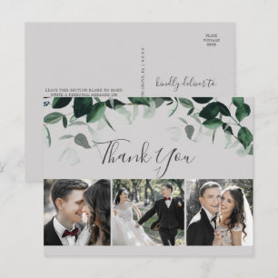 Émeraude   Carte postale Merci photo gris 3