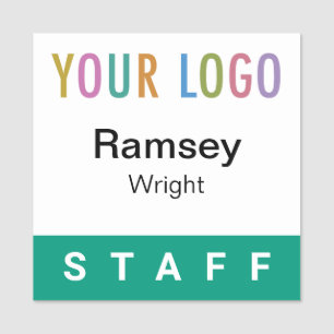Émeraude Green Badge Logo 2x2 Nom du Carré Pin
