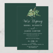 Émeraude | Invitation de réception de mariage (Devant / Derrière)