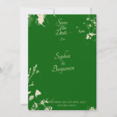 Émeraude Moderne & Champagne Minimal Invitation "S (Devant)