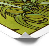 Émeraude par Alphonse Mucha - Imprimer Poster vint (Coin)