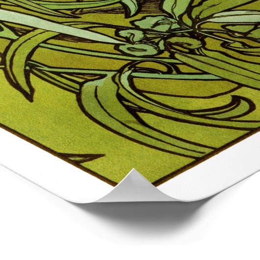 Émeraude par Alphonse Mucha - Imprimer Poster vint (Coin)