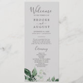 Émeraude | Programme de mariage gris (Devant)