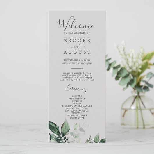 Émeraude | Programme de mariage gris (Debout devant)