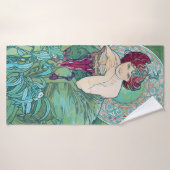 Emeraude (Quatre bijoux), Alphonse Mucha (Serviette de bain)