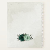 émeraude romantique et mariage floral vert doux (Dos)