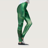 Émeraude Vert Eau Marbré Spandex Leggings (Droite)