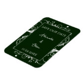 Émeraude Vert Flourdir Économisez La Date Magnet (Côté Gauche)