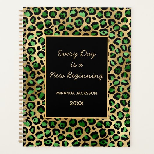 Émeraude vert leopard motivation 2026 (Devant)