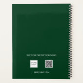 Émeraude vert monogramme initiales 2026 (Dos)