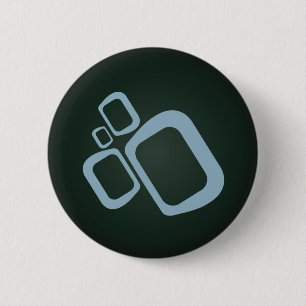 Emerge Digital - zwart en blauw Ronde Button 5,7 Cm