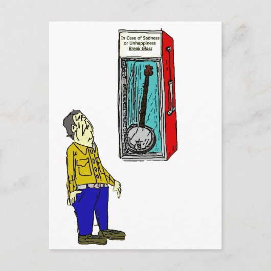 Emergency Banjo Briefkaart (Voorkant)