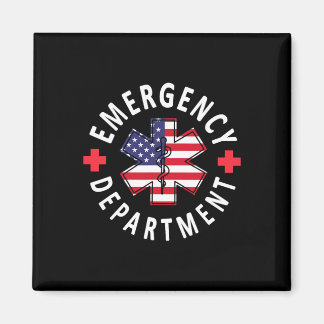 Emergency Department 4th Of July Usa Emergency Roo Magneet