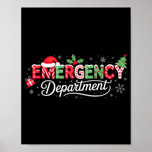 Emergency Department Christmas Santa Er Poster (Voorkant)