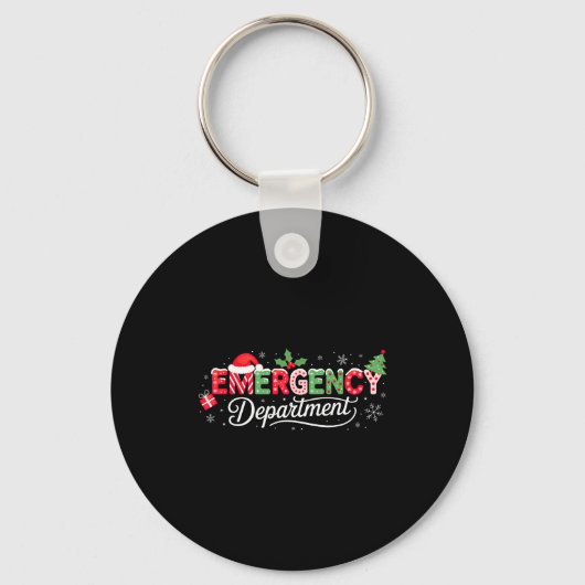 Emergency Department Christmas Santa Er  Sleutelhanger (Voorkant)