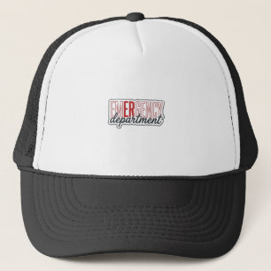 Emergency Department Typografie Shirt Ontwerp_1 Trucker Pet