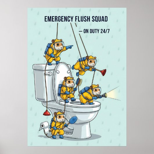 Emergency Flush Squad Poster (Voorkant)