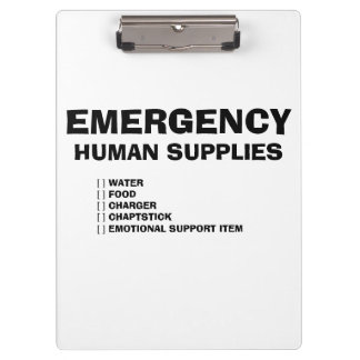 Emergency Human Supplies Klembord