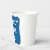 Emergency Medical Care Road Sign Papieren Bekers (Links)