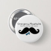 Emergency moustache ronde button 5,7 cm (Voorkant /achterkant)