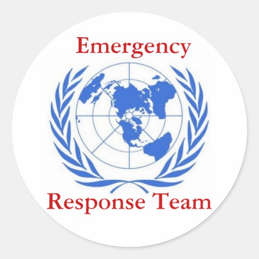 Emergency Response Team - Rood Ronde Sticker (Voorkant)