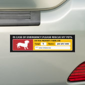 Emergency Sticker (dachshund) (En voiture)