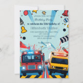 Emergency Vehicles party  invitation    Kaart (Voorkant)